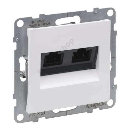 Suno adatcsatlakozó dugalj UTP 2xRJ45 8(8) Cat5e fehér LEGRAND