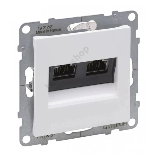 Suno adatcsatlakozó dugalj STP 2xRJ45 8(8) Cat6 fehér LEGRAND