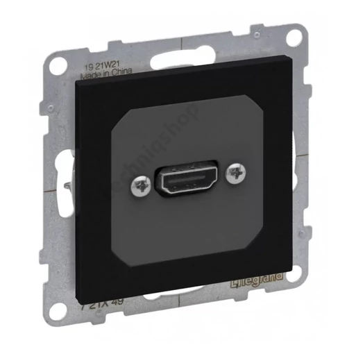Suno médiacstlakozó HDMI 1.4 0,15m kábellel HDMI műanyag fekete LEGRAND