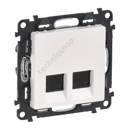 Valena LIFE 2*RJ45 Cat6 STP csatl. fedél fehér