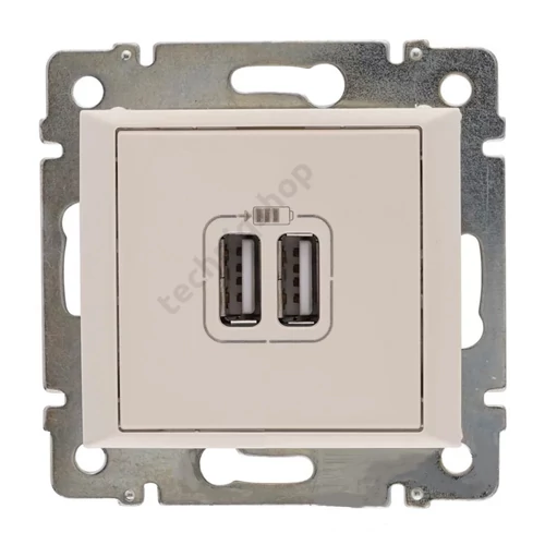 Valena USB töltőaljzat A+A 2/ki 2400mA-max. 5V süllyesztett bézs LEGRAND