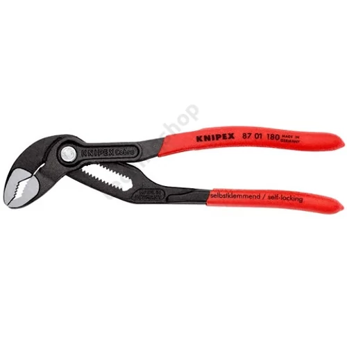 Vízpumpa fogó önzáró 61HRC 36mm kulcsnyílás piros 42mm-max. átfogás 16-poz. Cobra Hightech KNIPEX