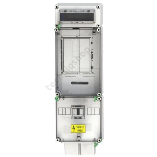 1/3F mérőszekrény 1xM63.80A +12M földkábeles 1-szintes 1M PVT 3075 Fm-K-ÁK 12 Csatári Plast