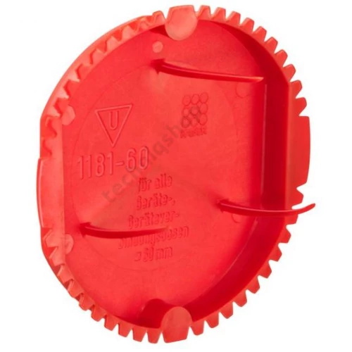 Vakolófedél átm.65mm, piros DUNSZT