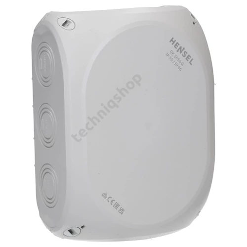 Kötődoboz falonkívüli 205mmx 255mmx 112mm szürke műanyag IP66 12 DK 2500 GZ Hensel