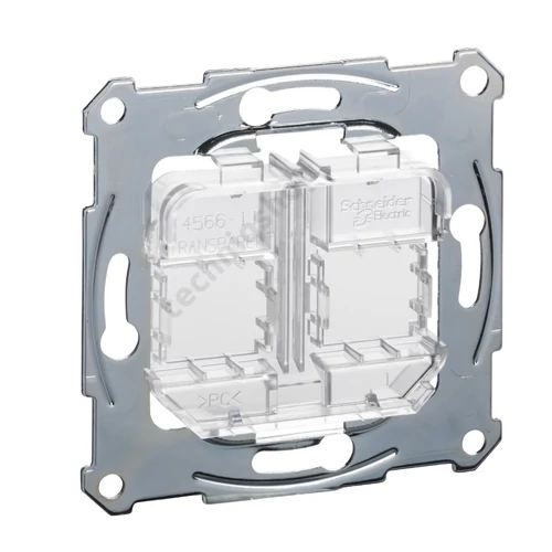 Merten adapterkeret 2xRJ45 adatcsatlakozóhoz címketartó nélkül Schneider