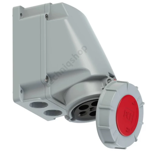 Ipari dugalj falra szerelhető 3P+N+E 63A 400V(50+60Hz) piros IP67 műanyag 6h-pozíció csavaros PCE