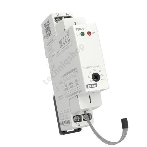 Hőmérséklet szabályzó TER-3F 240VAC 0-60 C Elko EP