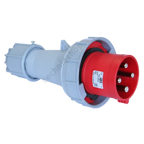 Ipari dugvilla lengő 3P+E 63A 4P 400V(50+60Hz) piros IP67 műanyag csavaros Power Twist PCE