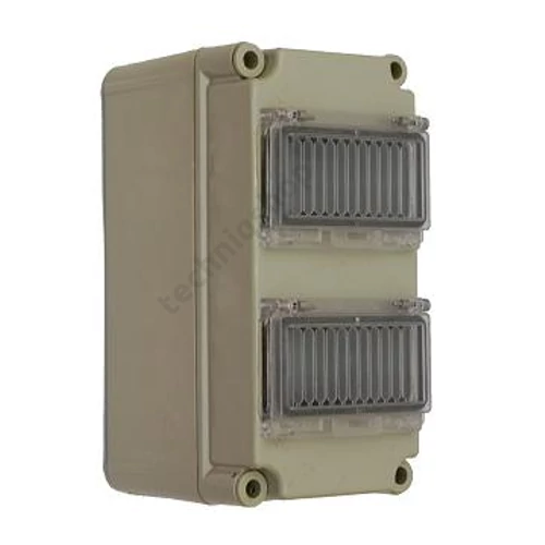 Elosztószekrény 2x6modul kalapsínnel műanyag 300mmx 150mmx PVT 1530 ÁK 2x6 - NÁF Csatári Plast