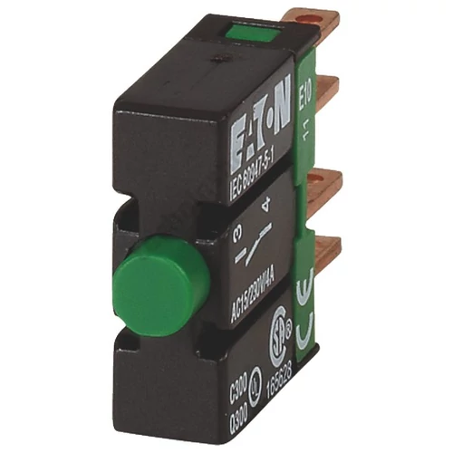 Érintkezőelem vezérlőkészülékhez előlapra rádugható 1-z 6A/AC15/230V csavaros E10 EATON