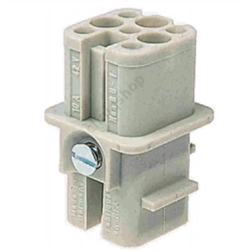 Ipari csatlakozó betét anya 8P 10A 50V krimpelt hüvely Han 8D FEMALE INSERT CRIMP HARTING