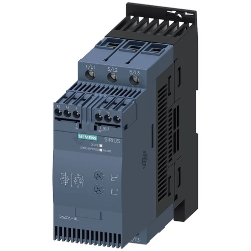 Lágyindító egyirányú 200-480V 22.0kW/400Vszabvány kapcsolás 45A 3RW Sirius SIEMENS